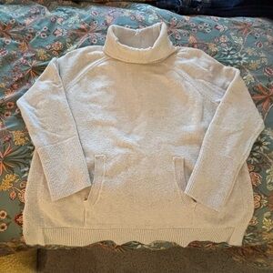 LOFT Cream Cowl Neck Sweater